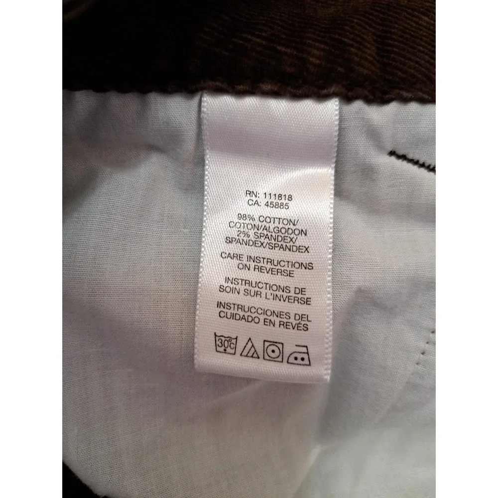 Michael Kors Women's Brown Stretch Cotton/Elastan Corduroy Pants Trousers 4 New